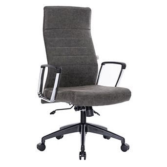 Leisuremod Hilton Leather Office Chair In Green