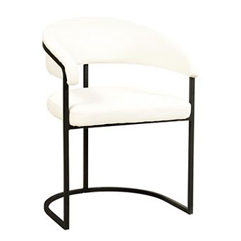 LeisureMod Aero Upholstered Dining Chair with Brushed Stainless Steel Legs
