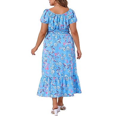 High Neck Full Length Dress with Slit Azalea Plus Size