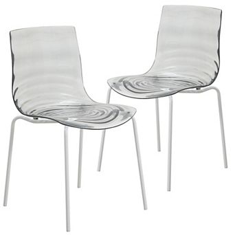 Dining Chair in ABS Plastic Side Chair with Stainless Steel Kitchen Room Chair