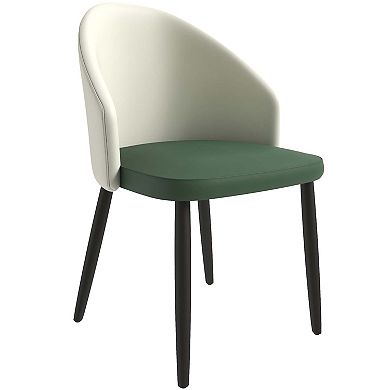Upholstered Dining Chair in Leather/Fabric/Boucle with Wood Legs Set of 4 Paradiso Collection