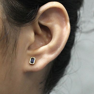 Jewelexcess Gold Over Sterling Silver Lab-Created Gemstone Pendant Necklace & Earrings Set