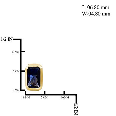 Jewelexcess Gold Over Sterling Silver Lab-Created Gemstone Pendant Necklace & Earrings Set