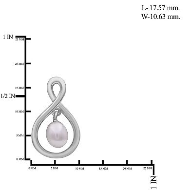Jewelexcess Sterling Silver Freshwater Cultured Pearl Stud Drop Earrings