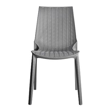LeisureMod Kent Outdoor Dining Chair, Set of 4