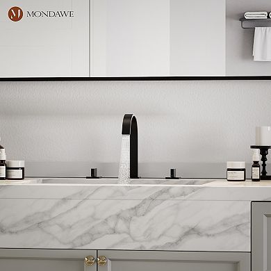 Mondawe Deck Mounted 8 Inch Widespread Double-Handle Basin Bathroom Faucet