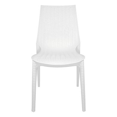 LeisureMod Kent Outdoor Dining Chair, Set of 2