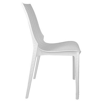 LeisureMod Kent Outdoor Dining Chair, Set of 2