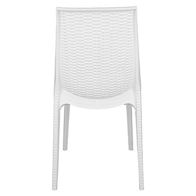 LeisureMod Kent Outdoor Dining Chair, Set of 2
