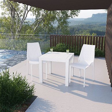 LeisureMod Kent Outdoor Dining Chair, Set of 2