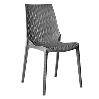 LeisureMod Kent Outdoor Dining Chair, Set of 2