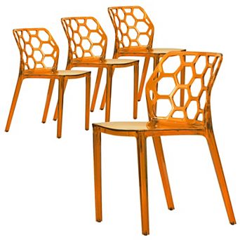 LeisureMod Modern Dynamic Dining Chair, Set of 4