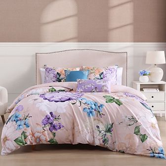 Bebejan Bright Bouquet 100% Cotton Sateen 5 pc Reversible Comforter Set