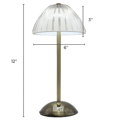 Acrylic Shade Cordless Rechargeable LED Touch Lamp