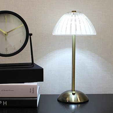 Acrylic Shade Cordless Rechargeable LED Touch Lamp
