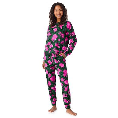Women's Beauty Sleep Social Madison Long Sleeve Pajama Top & Pajama Joggers Set