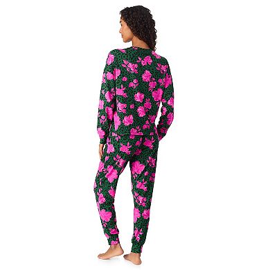 Women's Beauty Sleep Social Madison Long Sleeve Pajama Top & Pajama Joggers Set