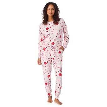 Women's Beauty Sleep Social Madison Long Sleeve Pajama Top & Pajama Joggers Set