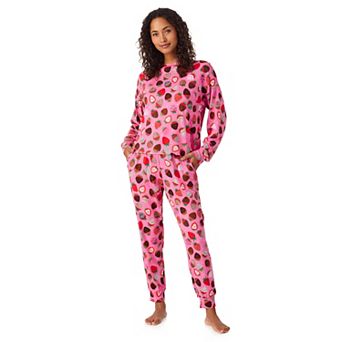 Women's Beauty Sleep Social Madison Long Sleeve Pajama Top & Pajama Joggers Set