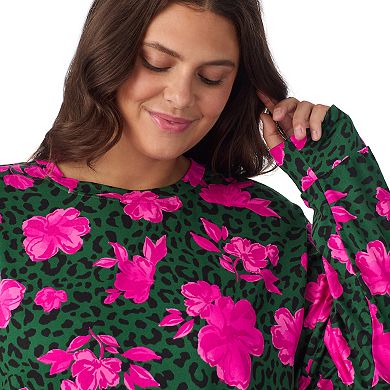 Plus Size Beauty Sleep Social Madison Long Sleeve Pajama Top & Pajama Joggers Set