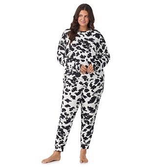 Plus Size Beauty Sleep Social Madison Long Sleeve Pajama Top & Pajama Joggers Set