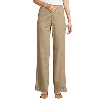 Women's Lands' End Herringbone Chino High Rise Utility Pants