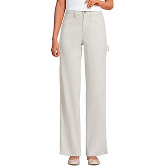 Women's Lands' End Herringbone Chino High Rise Utility Pants
