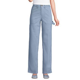 Women's Lands' End Herringbone Chino High Rise Utility Pants