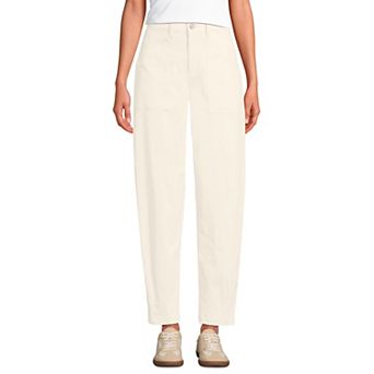 Women's Lands' End High Rise Barrel Leg Utility Ankle Pants