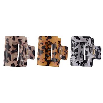 Emberly 3 pc Tortoise Mini Hair Claw Clips Set