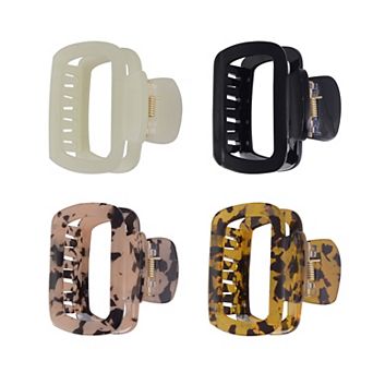 Emberly 4 pc Square Hair Claw Clips Set