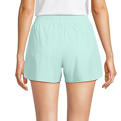 Women's Lands' End Active Woven 4-in. Shorts with Briefs