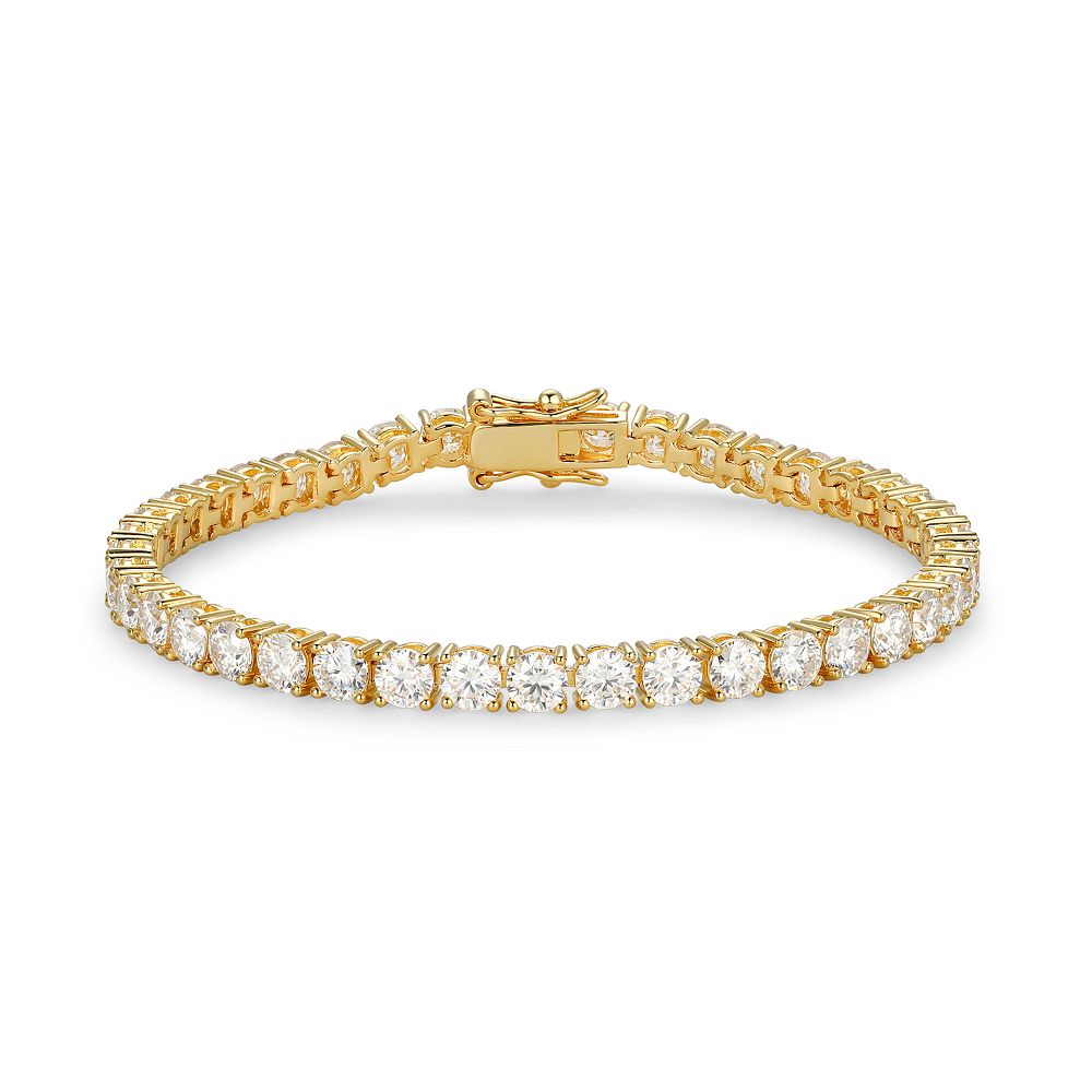 Gold Plated Moissanite Tennis Bracelet