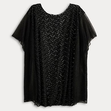Women's CHARLOTTE DANIEL Chevron Laced Poncho