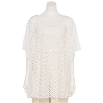 Women's CHARLOTTE DANIEL Chevron Laced Poncho