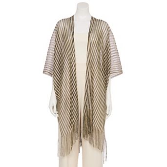 Women's CHARLOTTE DANIEL Gold & Black Stripped Kimono