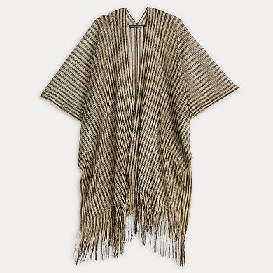 Women's CHARLOTTE DANIEL Gold & Black Stripped Kimono