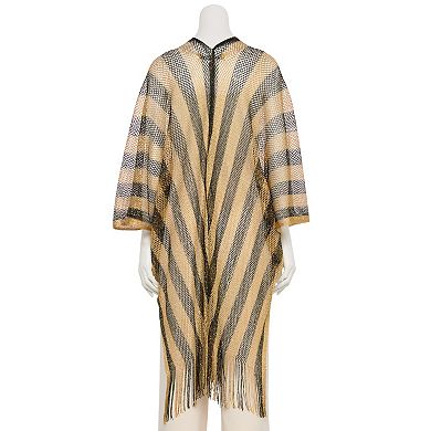 Women's CHARLOTTE DANIEL Metallic Large Stripped Kimono