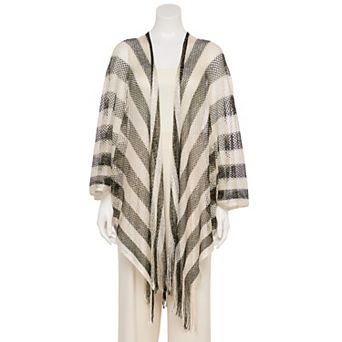 Women's CHARLOTTE DANIEL Metallic Large Stripped Kimono