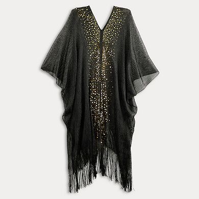 Women's CHARLOTTE DANIEL Sequin Collared Poncho