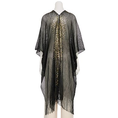 Women's CHARLOTTE DANIEL Sequin Collared Poncho