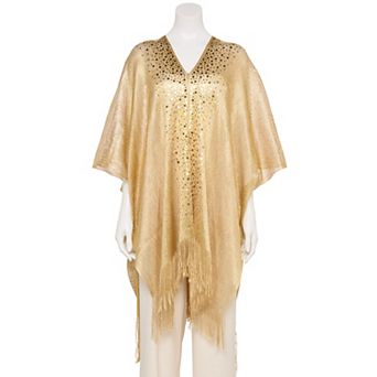 Women's CHARLOTTE DANIEL Sequin Collared Poncho