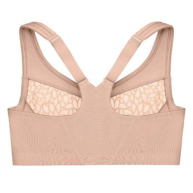 Plus Size Glamorise Bra MagicLift Front-Closure Wirefree Racerback Bra 1206