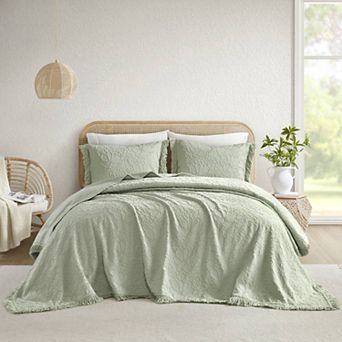 Madison Park Esme 3 pc Oversized Chenille Bedspread Set
