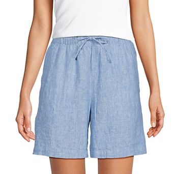 Women's Lands' End 7 in High Rise Pull On Shorts