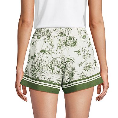 Women's 5-in. Lands' End Poplin High Rise Pull On Shorts