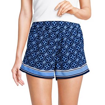 Women's 5 in Lands' End Poplin High Rise Pull On Shorts