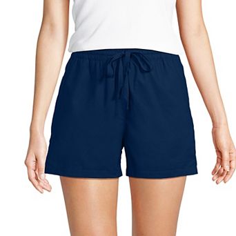 Women's 5 in Lands' End Poplin High Rise Pull On Shorts