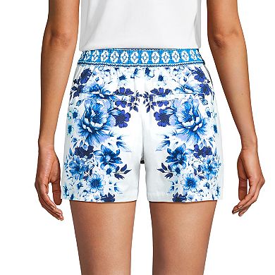 Women's Regular Lands' End Poplin 5-in. Pleated Shorts