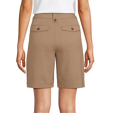 Women's Lands' End Soft Polish High Rise 10-in. Pleated Shorts